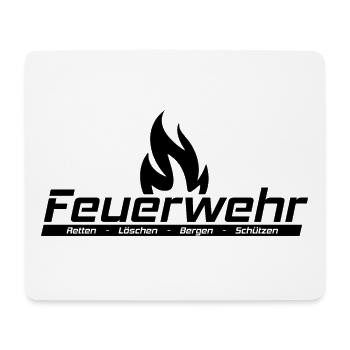 Feuerwehr - Retten, Löschen, Bergen, Schützen - Mousepad (Querformat) - Weiß - Vorne