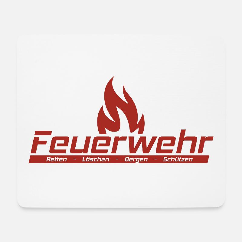 Feuerwehr - Retten, Löschen, Bergen, Schützen - Mousepad (Querformat) - Weiß