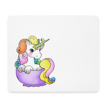 Einhorn in der Tasse - Mousepad (Querformat) - Weiß - Vorne
