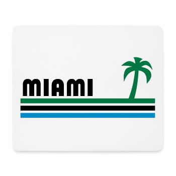 Miami (trois bars, palmier) - Tapis de souris (format paysage) - blanc - Devant