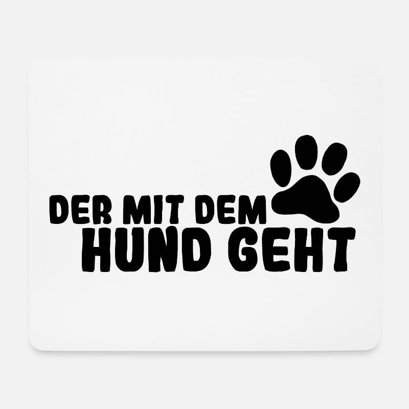 Hundepfote - Mousepad (Querformat) - Weiß