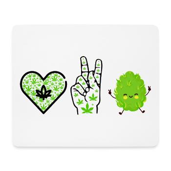 Love Peace Happiness - Mouse Pad (horizontal) - white - Front