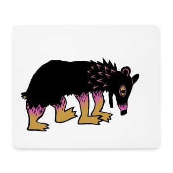 colorful bear - Mouse Pad (horizontal) - white - Front