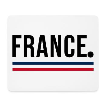 France – Minimal Streetwear Shirt - Mousepad (Querformat) - Weiß - Vorne