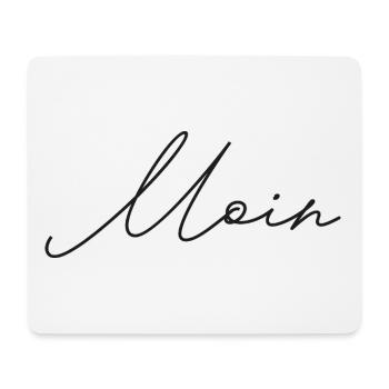 Moin – Black is Back! - Mousepad (Querformat) - Weiß - Vorne