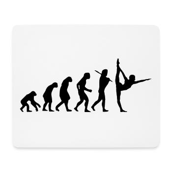 Yoga exercices cadeau Evolution - Tapis de souris (format paysage) - blanc - Devant