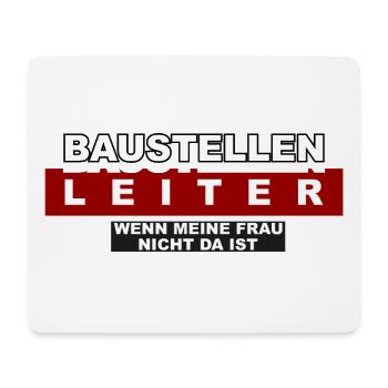 Baustellen Leiter - Mousepad (Querformat) - Weiß - Vorne