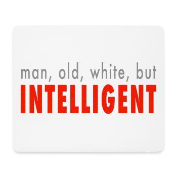 but intelligent - Mouse Pad (horizontal) - white - Front