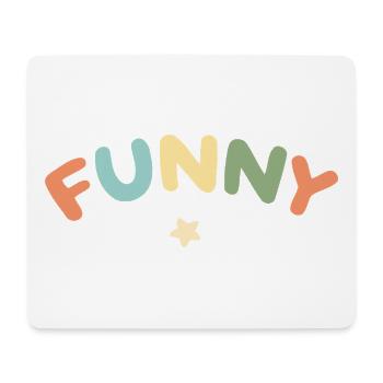 Funny Pastel Letters - Mouse Pad (horizontal) - white - Front