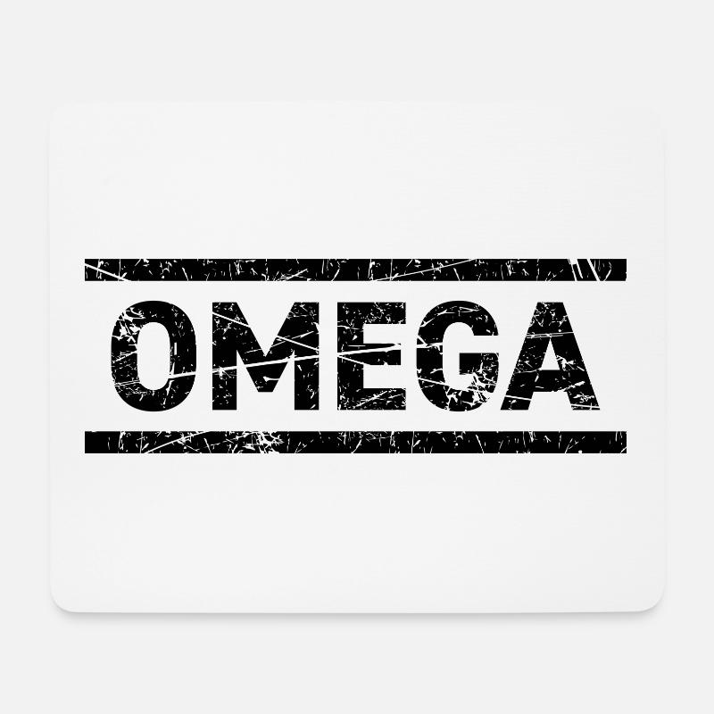 Omega - Mousepad (Querformat) - Weiß
