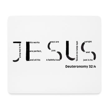 Jesus - Mousepad (Querformat) - Weiß - Vorne