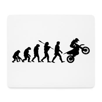 Enduro Motorcycle Evolution Moto Cross Man Men - Mouse Pad (horizontal) - white - Front