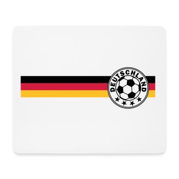 Fußballlogo auf Deutschandfahne - Mousepad (Querformat) - Weiß - Vorne