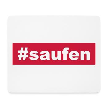 #saufen tshirt - Mousepad (Querformat) - Weiß - Vorne