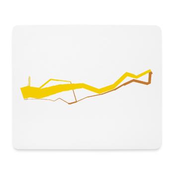 Iconic Data Viz: Minard 1812 - Gold / Bronze - Mousepad (Querformat) - Weiß - Vorne