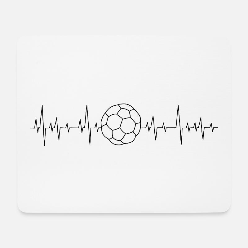 Fußball - Mousepad (Querformat) - Weiß