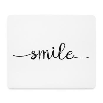 SMILE - Mousepad (Querformat) - Weiß - Vorne