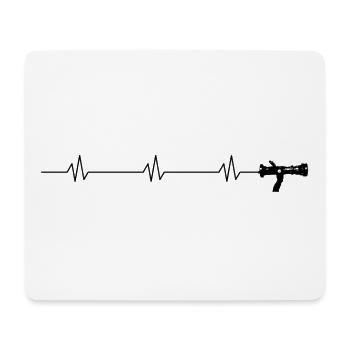 Pulse line fire brigade hollow jet pipe - Mouse Pad (horizontal) - white - Front