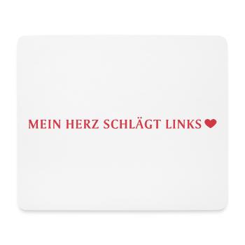 My Heart Beats Left Statement Against Right - Mouse Pad (horizontal) - white - Front