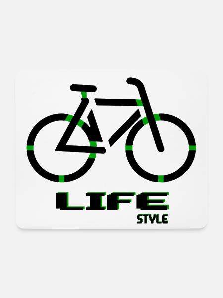Bike - Mousepad (Querformat) - Weiß