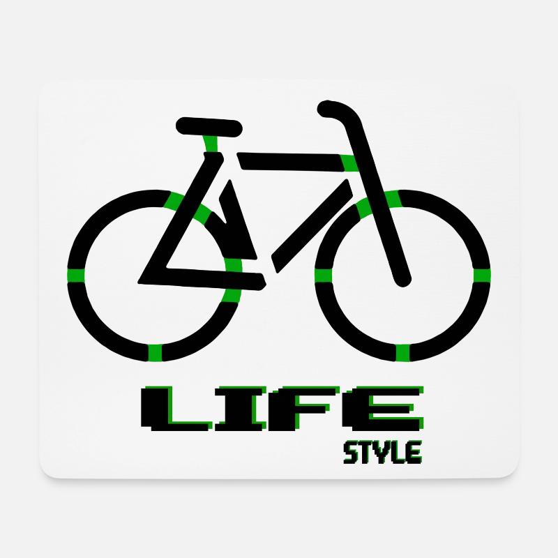 Bike - Mousepad (Querformat) - Weiß
