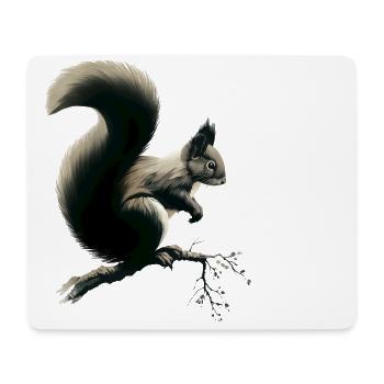 Squirrel on branch - Mouse Pad (horizontal) - white - Front