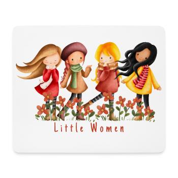 Litte Women - Happy Girls - Kleine Mädchen - Tapis de souris (format paysage) - blanc - Devant