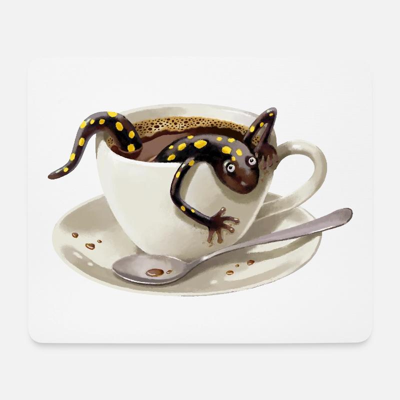 Coffee Salamander 3 - Mouse Pad (horizontal) - white