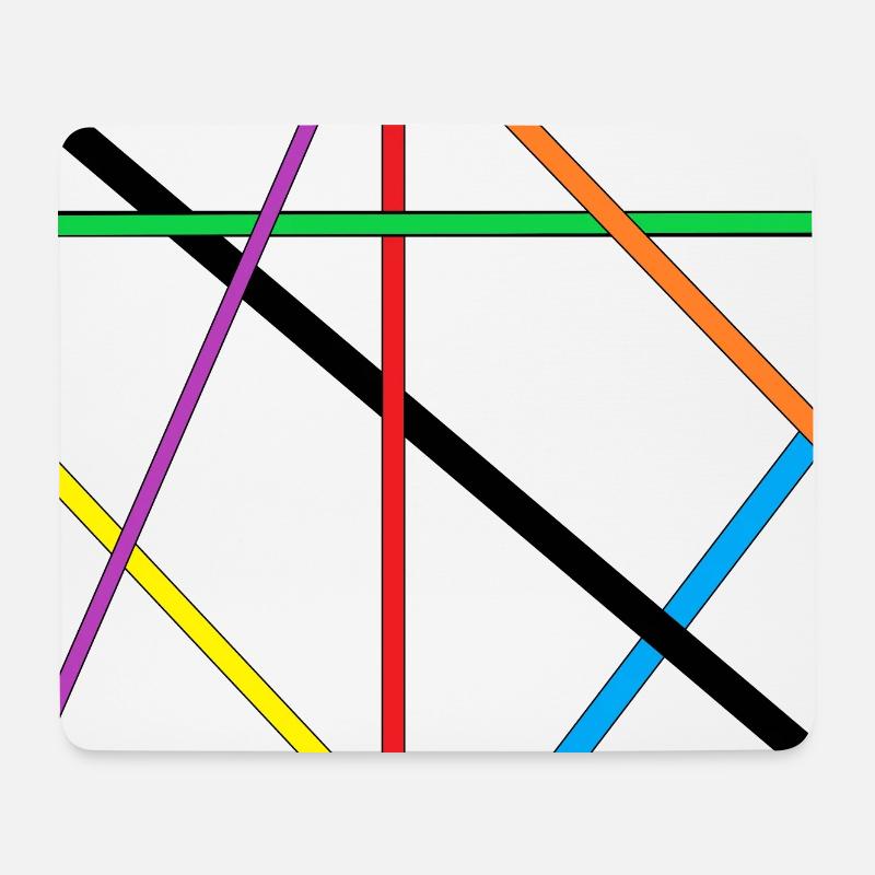 Streifen - Mousepad (Querformat) - Weiß
