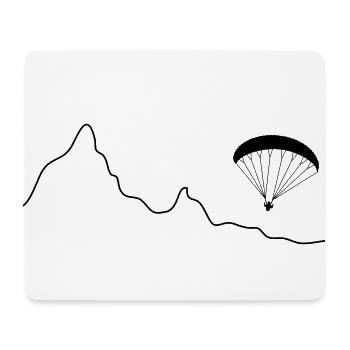 Paraglider über Bergkulisse - Mousepad (Querformat) - Weiß - Vorne