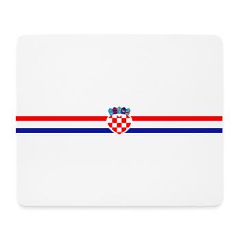 Kroatien Flagge Linie Herz Dekor - Mousepad (Querformat) - Weiß - Vorne