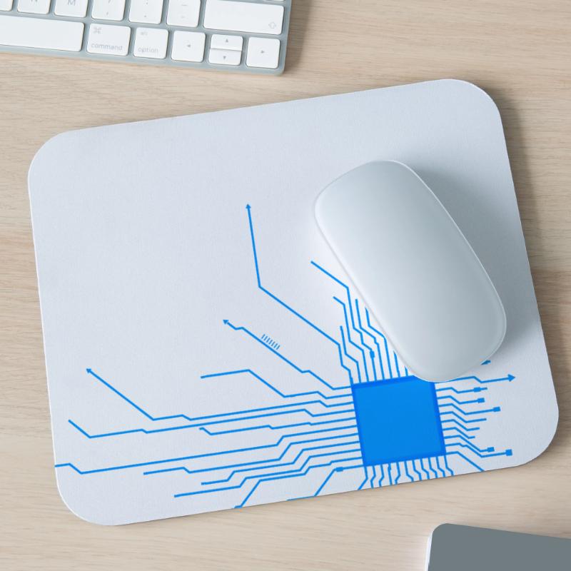 carte bleu ordinateur pc admin core cpu code nerd Tapis de souris (format paysage)