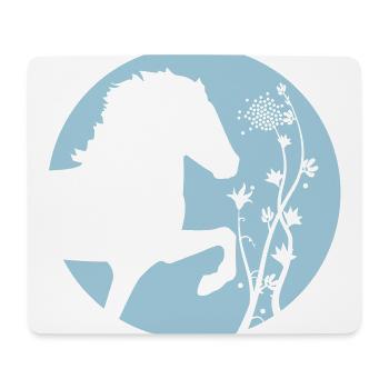 Tölter floral - Mousepad (Querformat) - Weiß - Vorne