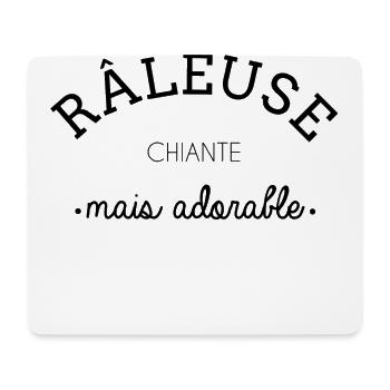 Râleuse chiante mais adorable - Tapis de souris (format paysage) - blanc - Devant