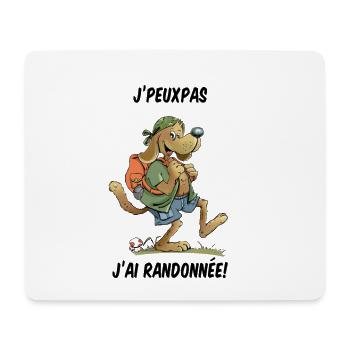 randonnée chien - Tapis de souris (format paysage) - blanc - Devant