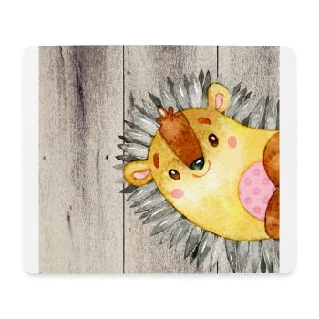 Tierfreunde im Wald - Kleiner Igel - Mousepad (Querformat) - Weiß - Vorne