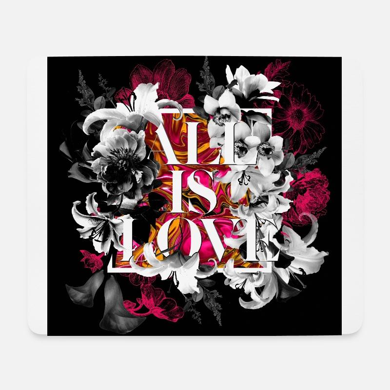 All is love - Mousepad (Querformat) - Weiß
