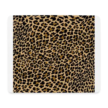 LEOPARD MUSTER, ANIMALPRINT - Mousepad (Querformat) - Weiß - Vorne