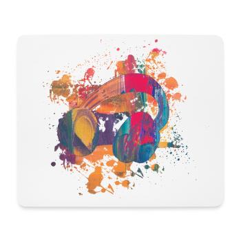 ColorBeatzzz - RAOS Headphones Art Style - Mouse Pad (horizontal) - white - Front