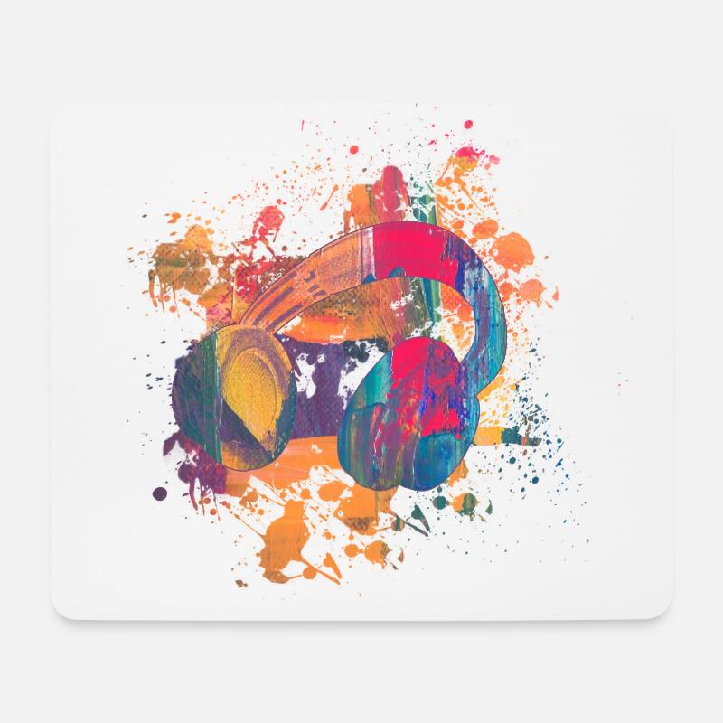 ColorBeatzzz - RAOS Kopfhörer Art Style - Mousepad (Querformat) - Weiß