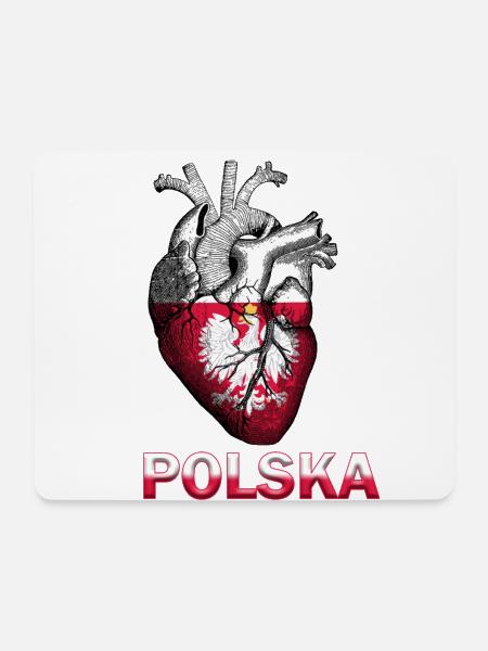 Polen ist in meinem Herz - Mousepad (Querformat) - Weiß