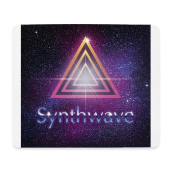 synthwave - Tapis de souris (format paysage) - blanc - Devant