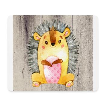 Tierfreunde im Wald - Der kleine Igel - Mousepad (Querformat) - Weiß - Vorne