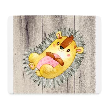 Tierfreunde im Wald - Der kleine Igel - Mousepad (Querformat) - Weiß - Vorne