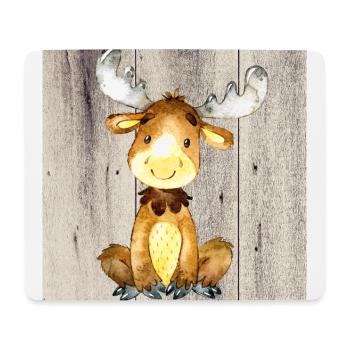 Tierfreunde im Wald - Der kleine Hirsch - Mousepad (Querformat) - Weiß - Vorne