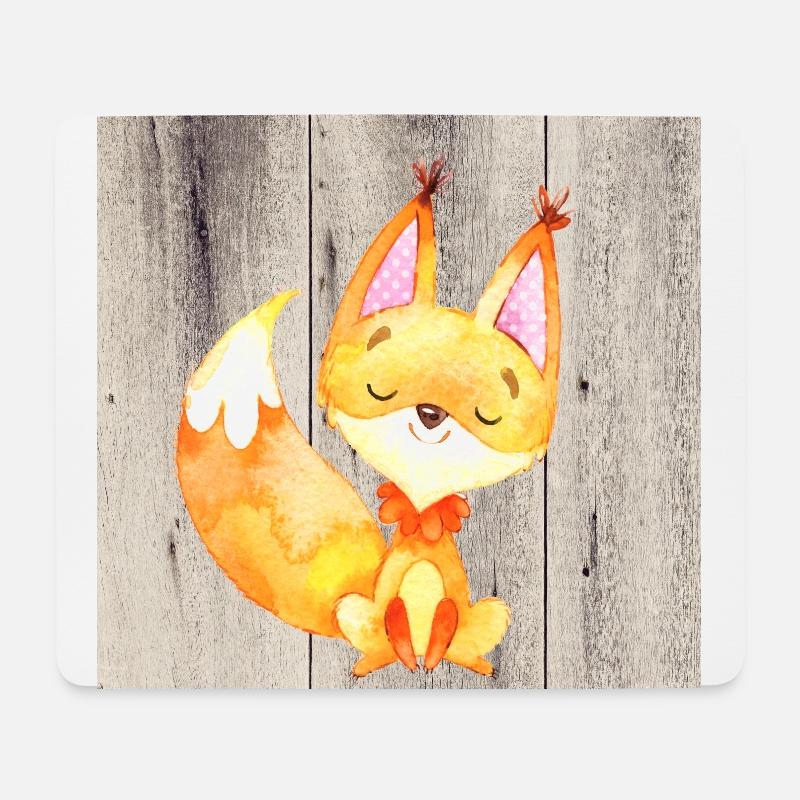 Tierfreunde im Wald - Der kleine Fuchs - Mousepad (Querformat) - Weiß