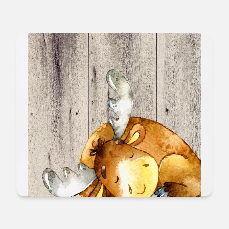 Tierfreunde im Wald - Der kleine Hirsch - Mousepad (Querformat) - Weiß