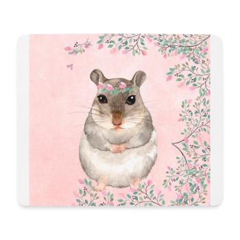 Wald Freunde - Der niedliche Hamster - Mousepad (Querformat) - Weiß - Vorne