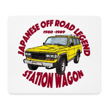 Station wagon yellow - Mouse Pad (horizontal) - white - Front