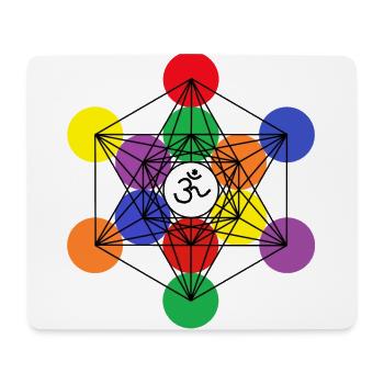 Metatron's Cube 1 - Mouse Pad (horizontal) - white - Front
